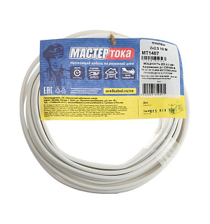 Провод "Мастер Тока" ПУНПбм, сечение 2х2.5 мм2, 10 м, белый