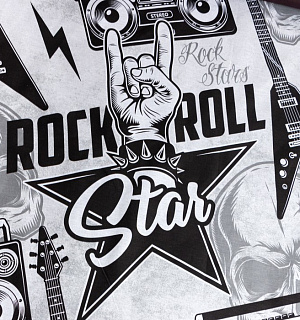 Постельное бельё «Этель» 1, 5 сп. Rock star 143х215 см, 150х214 см, 70х70 см -2 шт, 100% хлопок, бязь 125 г/м2