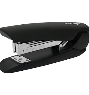 Степлер №24/6, 26/6 Berlingo "Hyper" до 25л., пластиковый корпус, черный