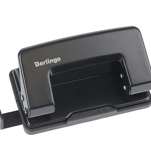 Дырокол Berlingo "Universal" 10л., металлический, черный, с линейкой