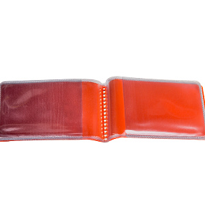 Визитница карманная OfficeSpace на 20 визиток, 65*110мм, ПВХ, ассорти