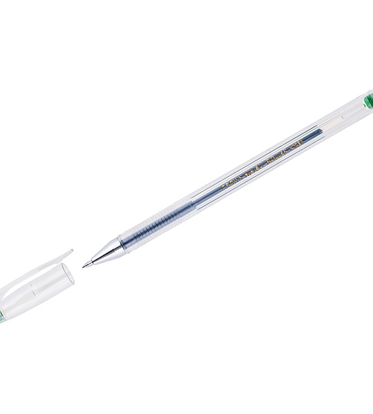 Ручка гелевая Crown "Hi-Jell" зеленая 0,5мм, штрих-код