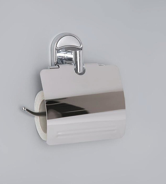 Держатель для туалетной бумаги с крышкой, Accoona A11205, цвет хром