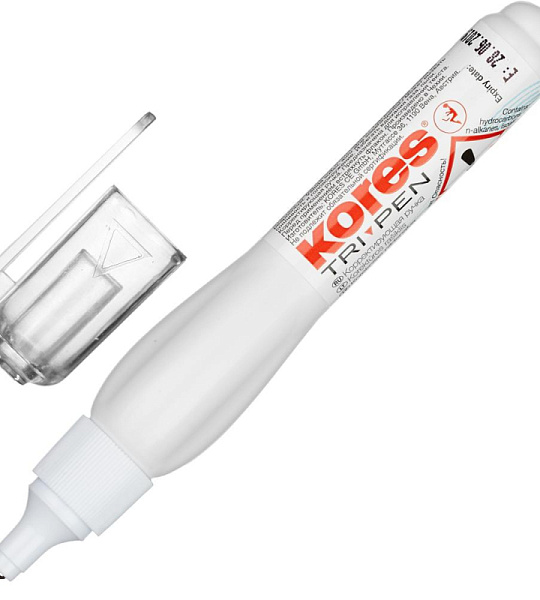 Корректирующий карандаш 10г (8мл)Kores Tri Pen, металлический наконечник