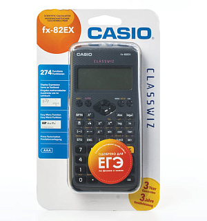 Калькулятор инженерный CASIO FX-82EX-S-ET-V (166х77 мм), 274 функции, батарея, сертифицирован для ЕГЭ, FX-82EX-S-EH-V