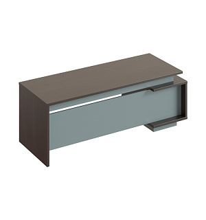 Стол письменный прямоугольный с тумбой лев. МФ Виско Дельта/Венге-Антрацит, 1880*800*780 (ПОД ЗАКАЗ)