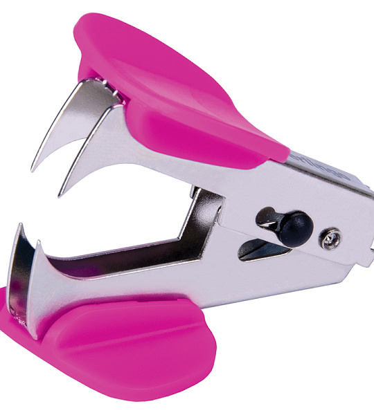 Антистеплер Berlingo "Blitz", с фиксатором, розовый