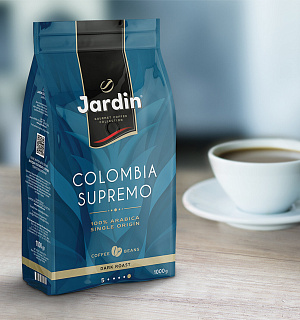 Кофе в зернах JARDIN "Colombia Supremo" ("Колумбия Супремо"), 1000 г, вакуумная упаковка, 0605-8