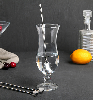 Набор ложек-трубочек барных Доляна, 22 см, 6 шт