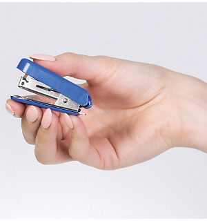 Мини-степлер №10 OfficeSpace до 7л., пластиковый корпус, синий