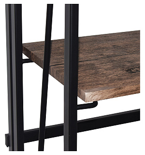 Стеллаж на металлокаркасе "BRABIX LOFT SH-001", 600х300х1250 мм, складной, цвет морёный дуб, 641228