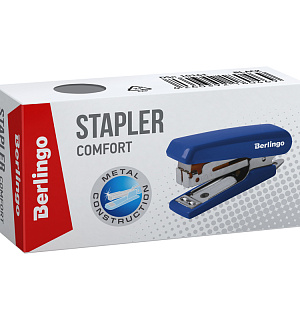 Мини-степлер №10 Berlingo "Comfort" до 10л., пластиковый корпус, черный