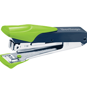 Степлер №10 Berlingo "Power TX" до 20л., металлический корпус, зеленый