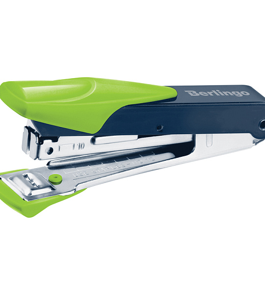 Степлер №10 Berlingo "Power TX" до 20л., металлический корпус, зеленый