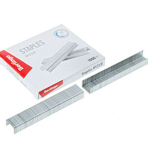 Скобы для степлера №23/8 Berlingo, оцинкованные, 1000шт.