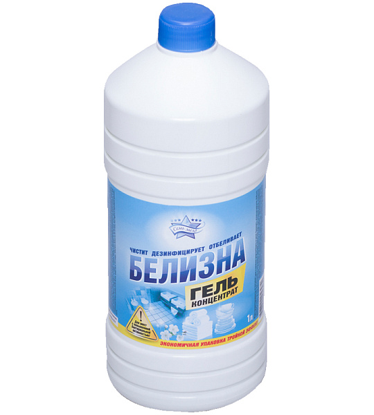 Средство чистящее отбеливающее Семь Звезд "Белизна", гель, 1л