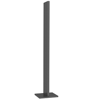 Стойка напольная для рекламных материалов OfficeSpace "Стелла", 162*33*33см, без лотков, хром