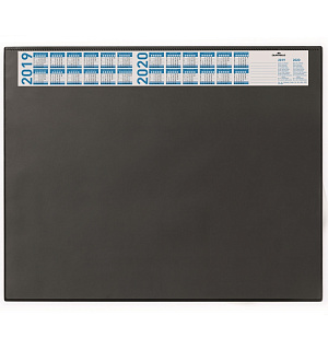 Коврик на стол DURABLE 52х65см черный с прозрачным листом, с календ 7204-01