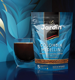 Кофе растворимый JARDIN "Colombia medellin", сублимированный, 150 г, мягкая упаковка