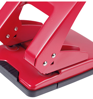 Дырокол Berlingo "Universal" 40л., металлический, ассорти, с линейкой