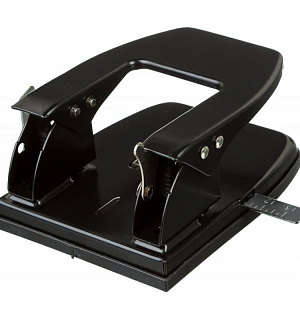 Дырокол Attache Economy до 30 листов, с линейкой, цвет черный