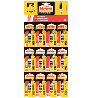 Клей Момент "Супер", 3г, мульти-карта