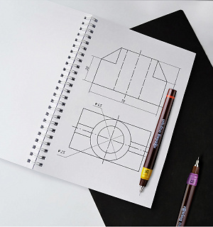 Изограф Rotring 0,35мм, пластиковый корпус