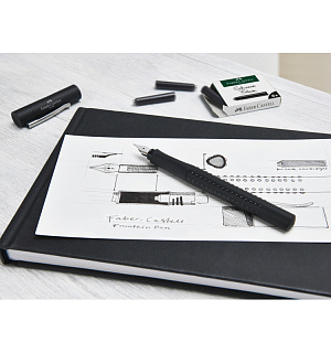 Картриджи чернильные Faber-Castell черный, 6шт., картонная коробка