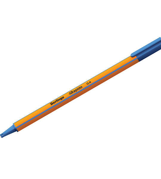 Ручка капиллярная Berlingo "Rapido" синяя, 0,4мм, трехгранная