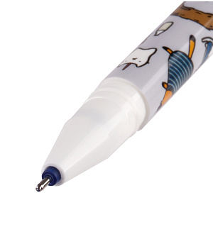 Ручка гелевая стираемая MESHU "Meow" синяя, 0,5мм, корпус ассорти