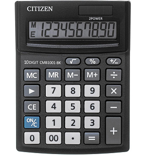 Калькулятор настольный КОМПАКТНЫЙ CITIZEN BusinessL CMB1001-BK 10раз.Чер