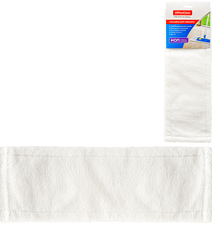 Насадка МОП для швабры OfficeClean Professional c карманами, 40*10см, плотная микрофибра, белая