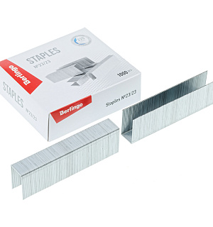 Скобы для степлера №23/23 Berlingo, оцинкованные, 1000шт.