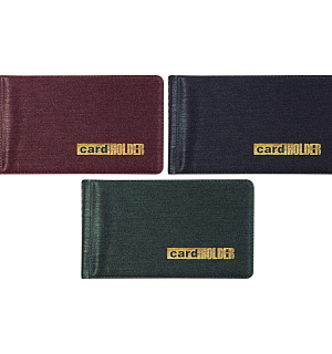 Визитница карманная OfficeSpace на 20 визиток, 65*110мм, ПВХ, ассорти