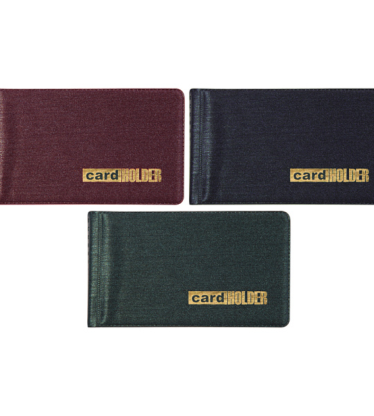 Визитница карманная OfficeSpace на 20 визиток, 65*110мм, ПВХ, ассорти