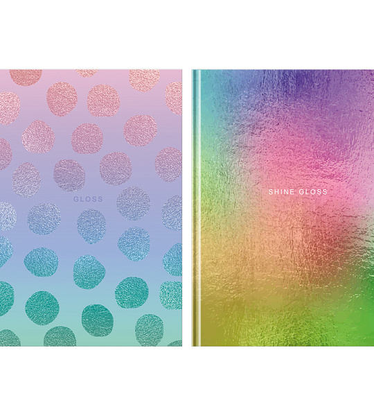 Бизнес-блокнот А5, 80л., евроформат, BG "Shine gloss", глянцевая ламинация, металлизация