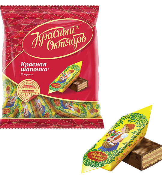 Конфеты шоколадные КРАСНЫЙ ОКТЯБРЬ "Красная шапочка", 250 г, пакет, КО03926