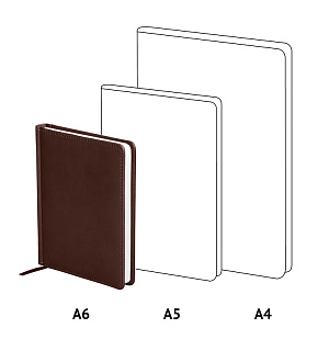 Ежедневник датированный 2023г., A6, 176л., кожзам, OfficeSpace "Winner", коричневый