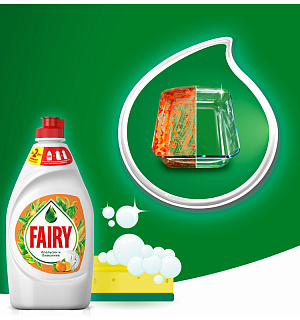Средство для мытья посуды Fairy "Апельсин и лимонник", 450мл