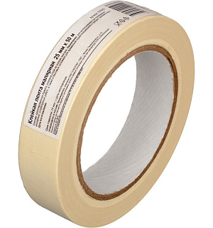 Клейкая лента  малярная  25ммх50м, крепированная