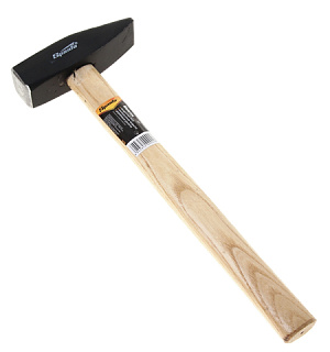 Молоток слесарный, 500 г, SPARTA, квадратный боек, деревянная рукоятка, 102105