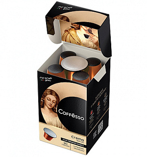 Кофе в капсулах COFFESSO "Crema Delicato" для кофемашин Nespresso, 100% арабика, 20 порций, 101229