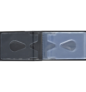 Кредитница OfficeSpace на 16 карт, ПВХ, коричневый, горизонтальная