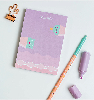 Блок для записей MESHU 8,8*12,5см, 100л., "Sweet mono", на склейке