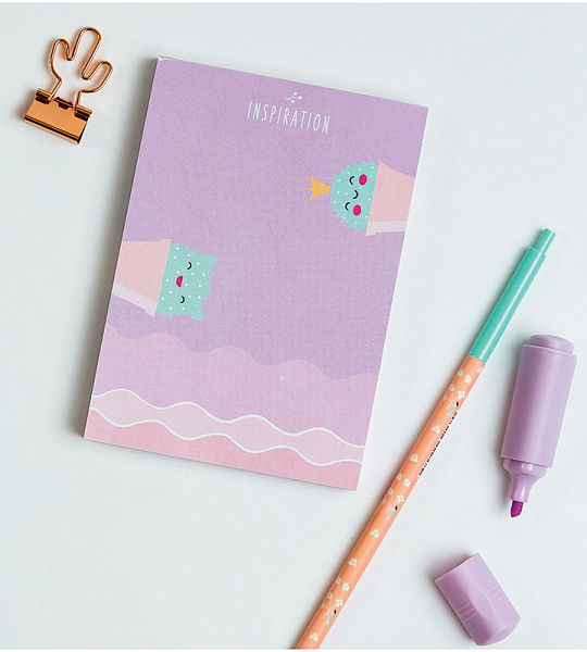 Блок для записей MESHU 8,8*12,5см, 100л., "Sweet mono", на склейке