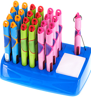 Ручка перьевая детская Berlingo "Hybrid", синяя+1 ручка-тестер с блокнотом, ассорти