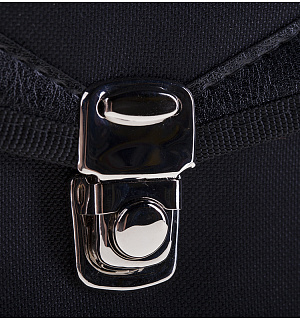 Портфель OfficeSpace "Turin", ткань, черный, 2 отделения, метал. замок