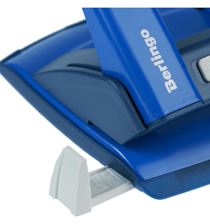 Дырокол Berlingo "Power TX" 20л., металлический, с фиксатором и линейкой, синий