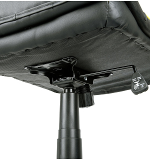 Кресло игровое Helmi HL-S08 "Rally", экокожа черная/серая/желтая