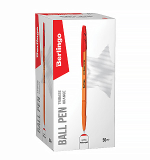 Ручка шариковая Berlingo "Tribase Orange" красная, 0,7мм
